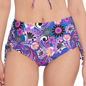 Salt + Cove Women's Floral-Print High Waist Bikini Bottoms – Side Cinch, Size XS
